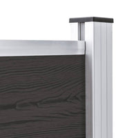 Pannello di Recinzione in WPC 175x105 cm Nero 148976