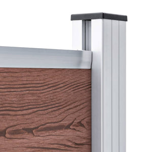 Pannello di Recinzione in WPC 95x186 cm Marrone