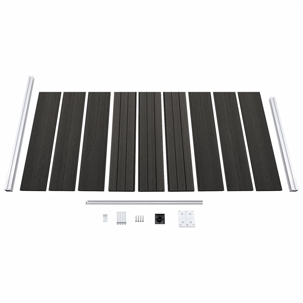 Pannello di Recinzione in WPC 95x186 cm Grigio 148978