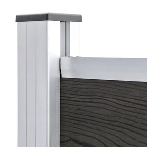 Pannello di Recinzione in WPC 95x186 cm Grigio 148978