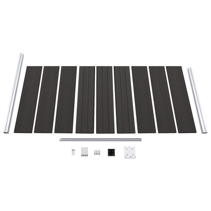 Pannello di Recinzione in WPC 95x186 cm Nero cod mxl 9193