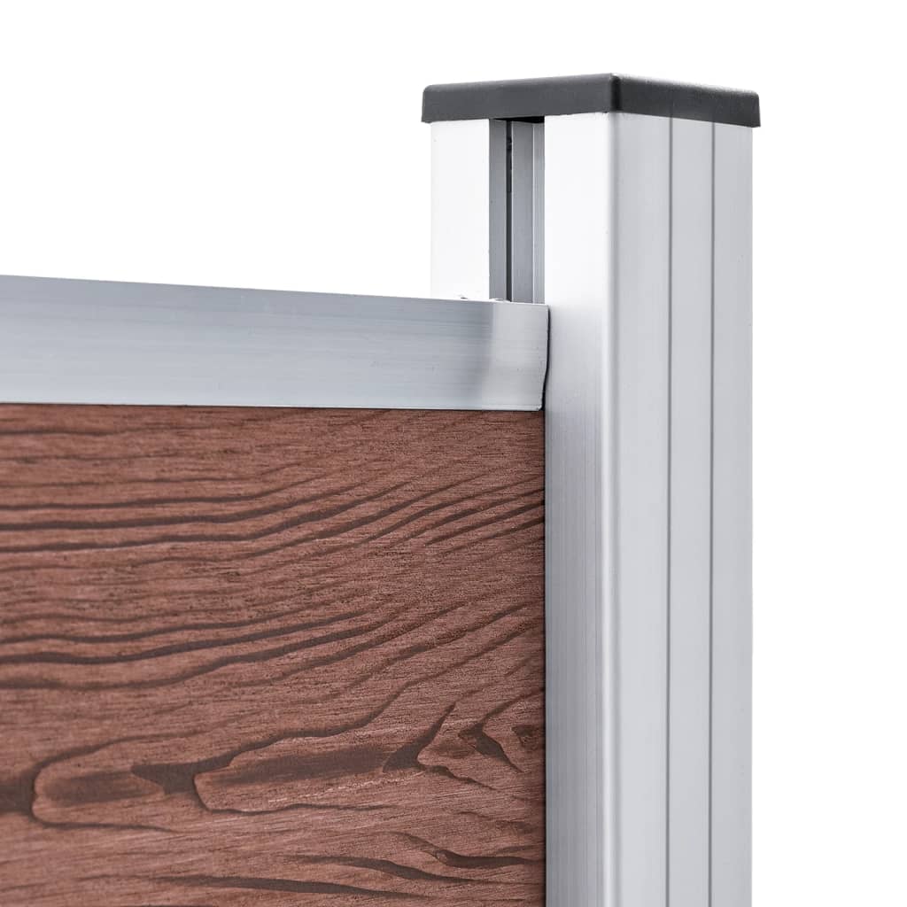 Pannello di Recinzione in WPC 175x146 cm Marrone 148981