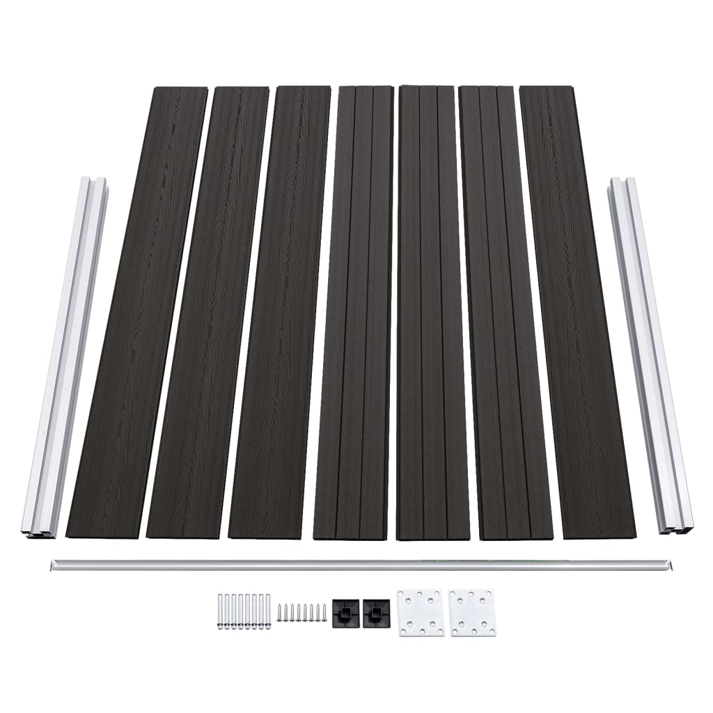 Pannello di Recinzione in WPC 180x146 cm Grigio 148982