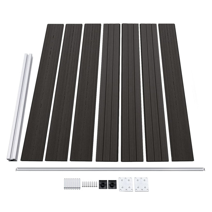 Pannello di Recinzione in WPC 175x146 cm Grigio 148983