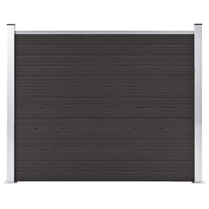 Pannello di Recinzione in WPC 180x146 cm Nero