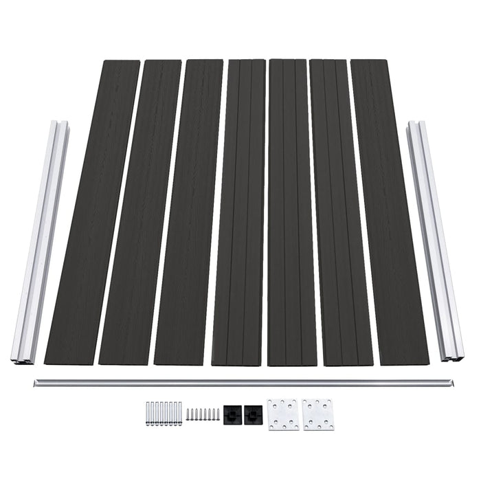 Pannello di Recinzione in WPC 180x146 cm Nero 148984