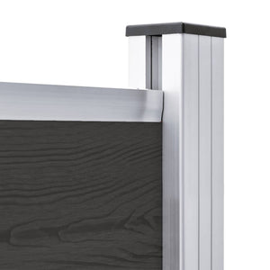 Pannello di Recinzione in WPC 175x146 cm Nero 148985