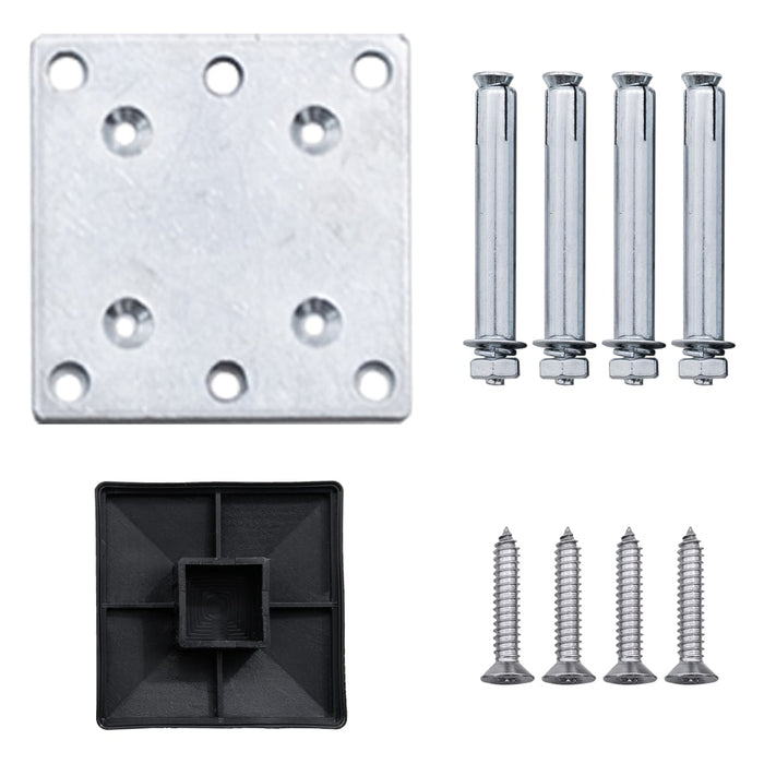 Pannello di Recinzione in WPC 175x146 cm Nero cod mxl 9207