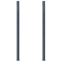 Pali di Recinzione 2 pz Grigio Scuro 185 cm in Alluminio 148986