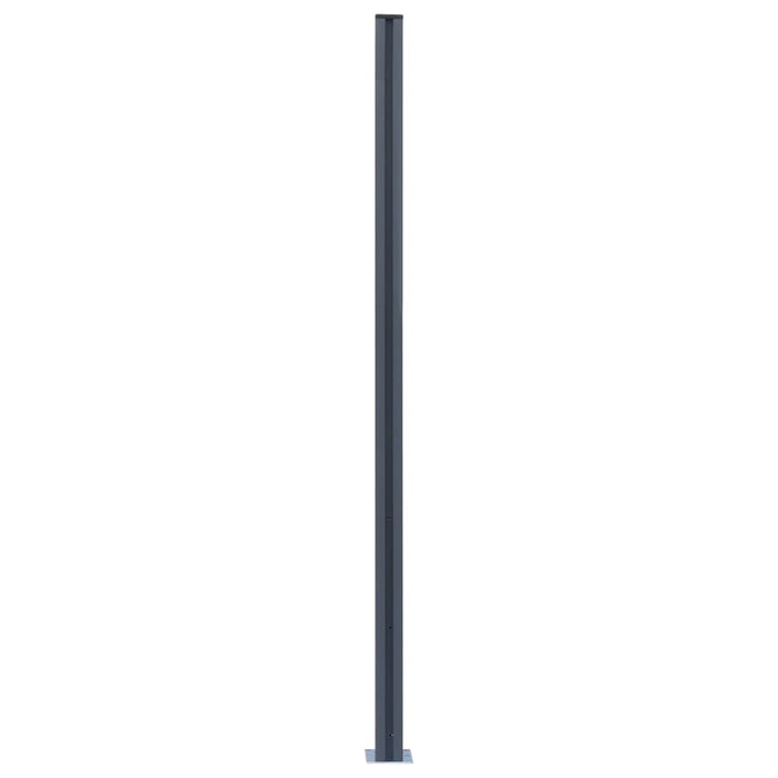Pali di Recinzione 2 pz Grigio Scuro 185 cm in Alluminio 148986