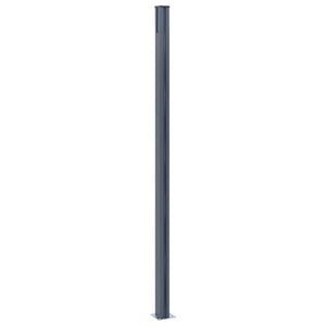 Pali di Recinzione 2 pz Grigio Scuro 185 cm in Alluminio 148986