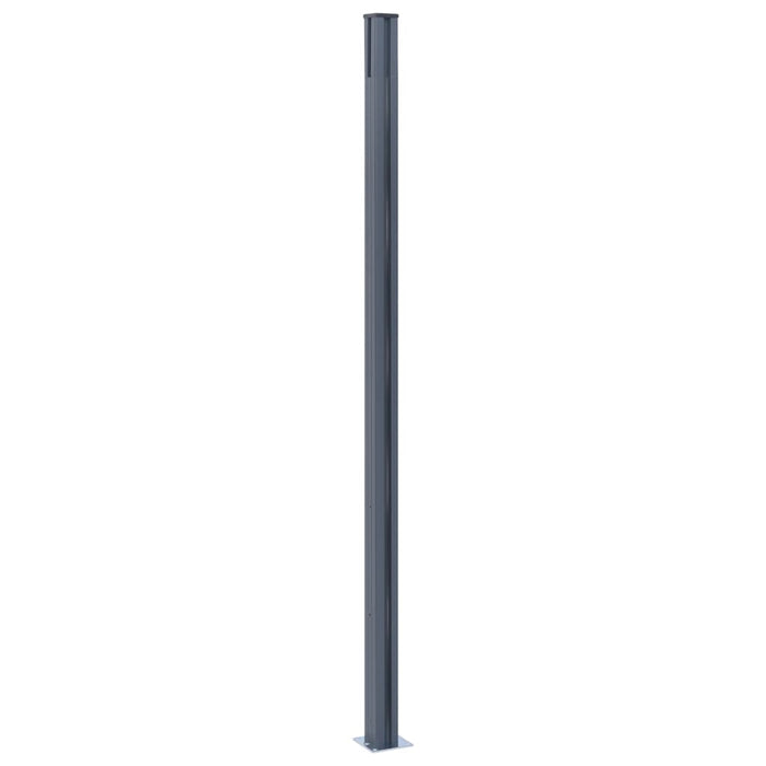 Pali di Recinzione 2 pz Grigio Scuro 185 cm in Alluminio 148986
