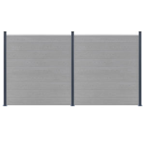 Pali di Recinzione 3 pz Grigio Scuro 185 cm in Alluminio 148987