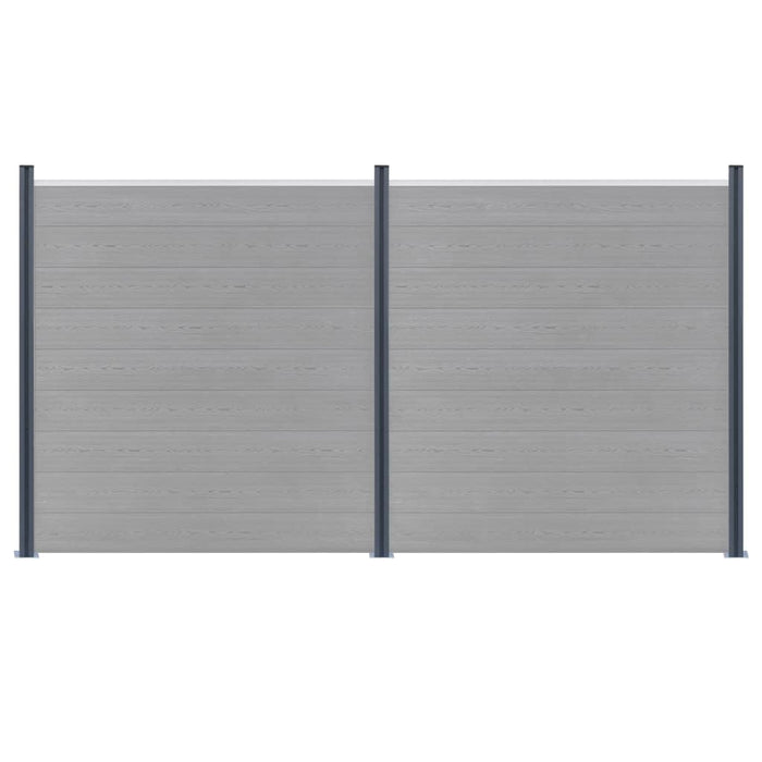Pali di Recinzione 3 pz Grigio Scuro 185 cm in Alluminio 148987