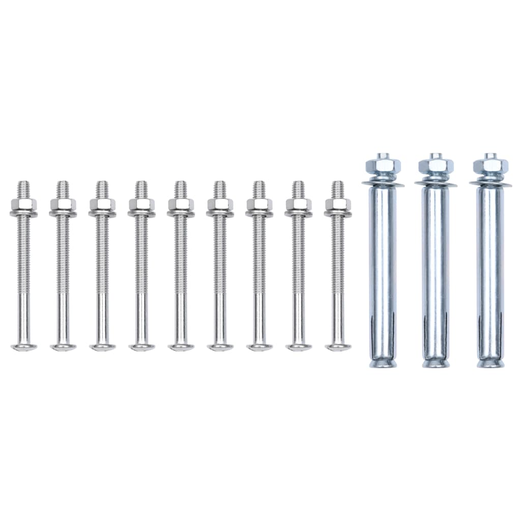 Staffe di Supporto per Recinzione 3 pz in Acciaio Zincato cod mxl 64429