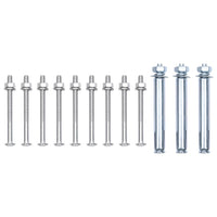 Staffe di Supporto per Recinzione 3 pz in Acciaio Zincato cod mxl 64429