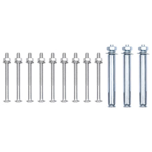 Staffe di Supporto per Recinzione 3 pz in Acciaio Zincato cod mxl 64429