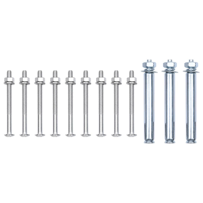 Staffe di Supporto per Recinzione 3 pz in Acciaio Zincato 148989