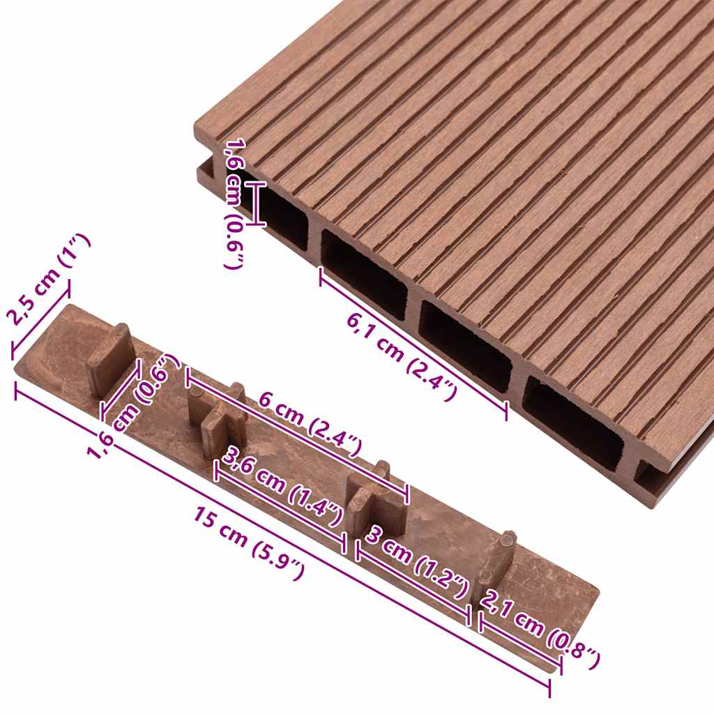 Tappi per Decking 10 pz in Plastica Marrone cod mxl 46260