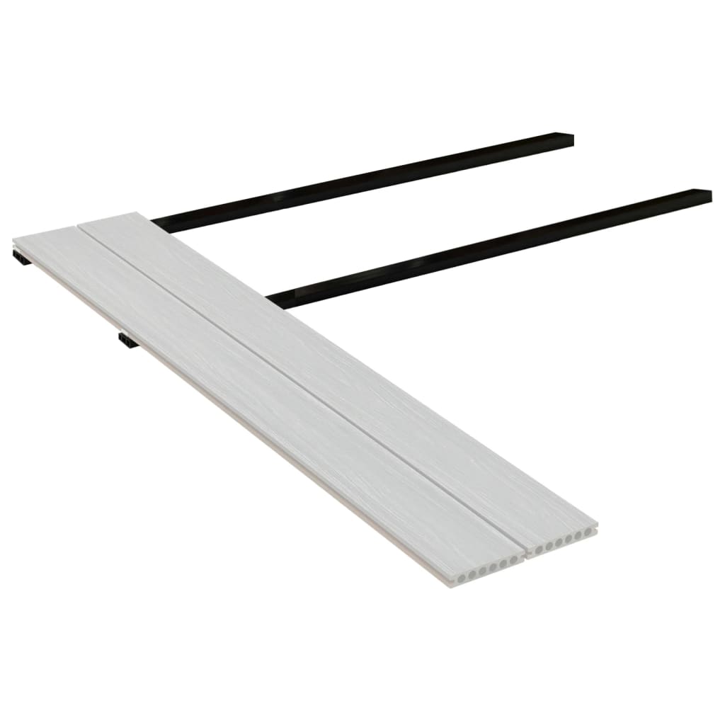 Travetti per Decking 6 pz Nero 170x8,5x4,5 cm in WPC 149005