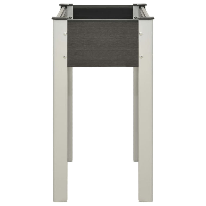 Fioriera Rialzata da Giardino 75x40x75 cm in WPC Grigio