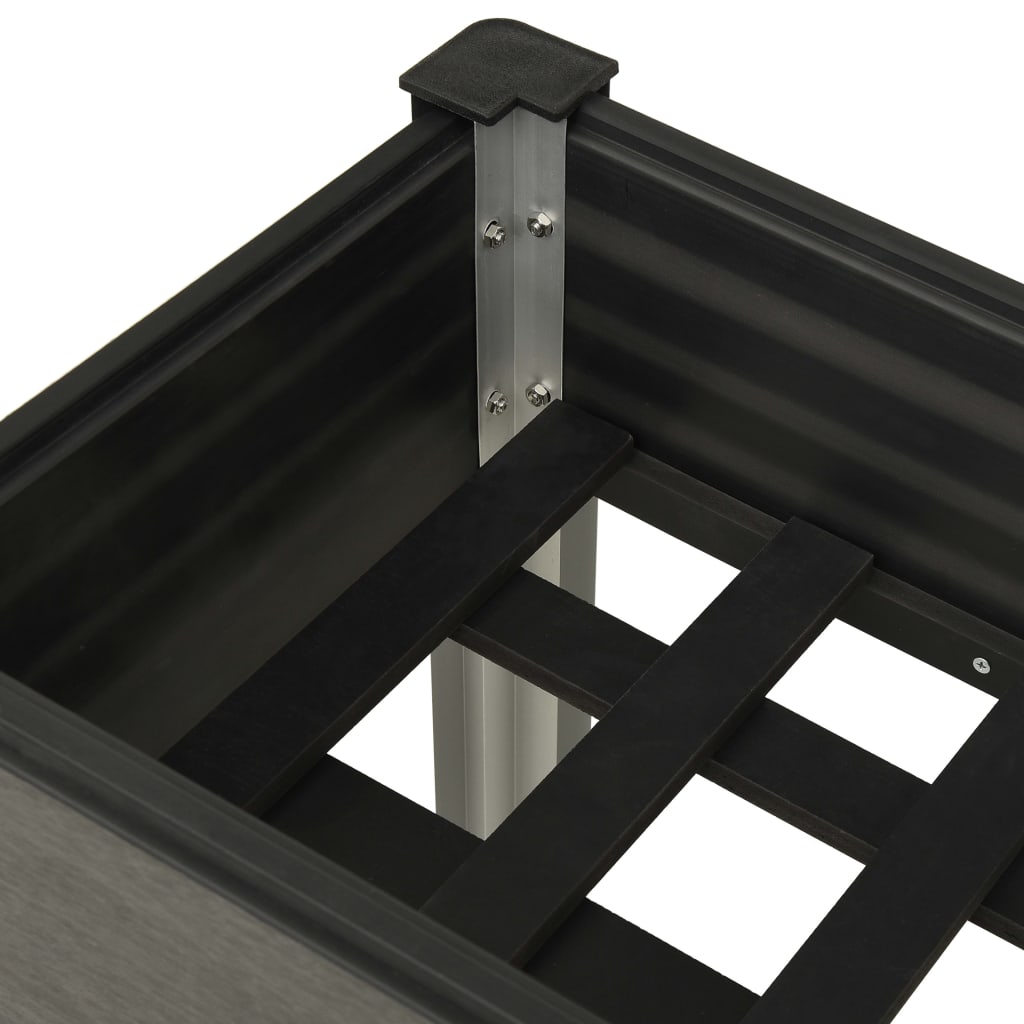 Fioriera Rialzata da Giardino-Vaso da Esterno-Fioriera Elevata 75x40x75 cm in WPC Grigio