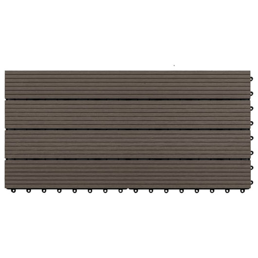 Piastrelle per Decking WPC 6 pz 60x30 cm 1,08 m² Marrone Scuro 149027