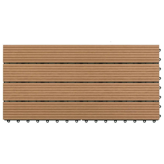 Piastrelle per Decking in WPC 6 pz 60x30 cm 1,08 m² Marrone 149028