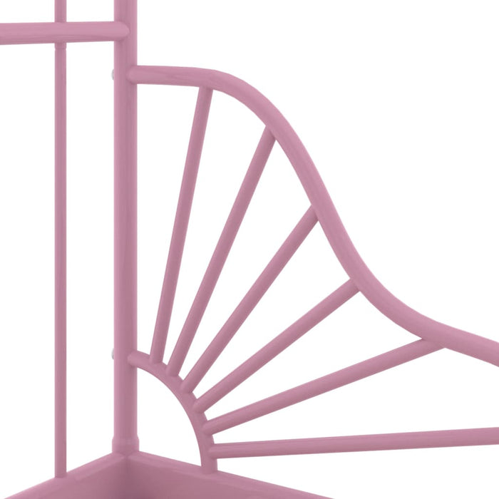 Giroletto Estendibile-Struttura Letto Rosa in Metallo 80x130/200 cm