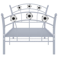 Giroletto con Motivo Calcio in Metallo Grigio 90x200 cm 324746