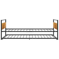 Giroletto Estraibile Nero in Metallo 90x200 cm 324748