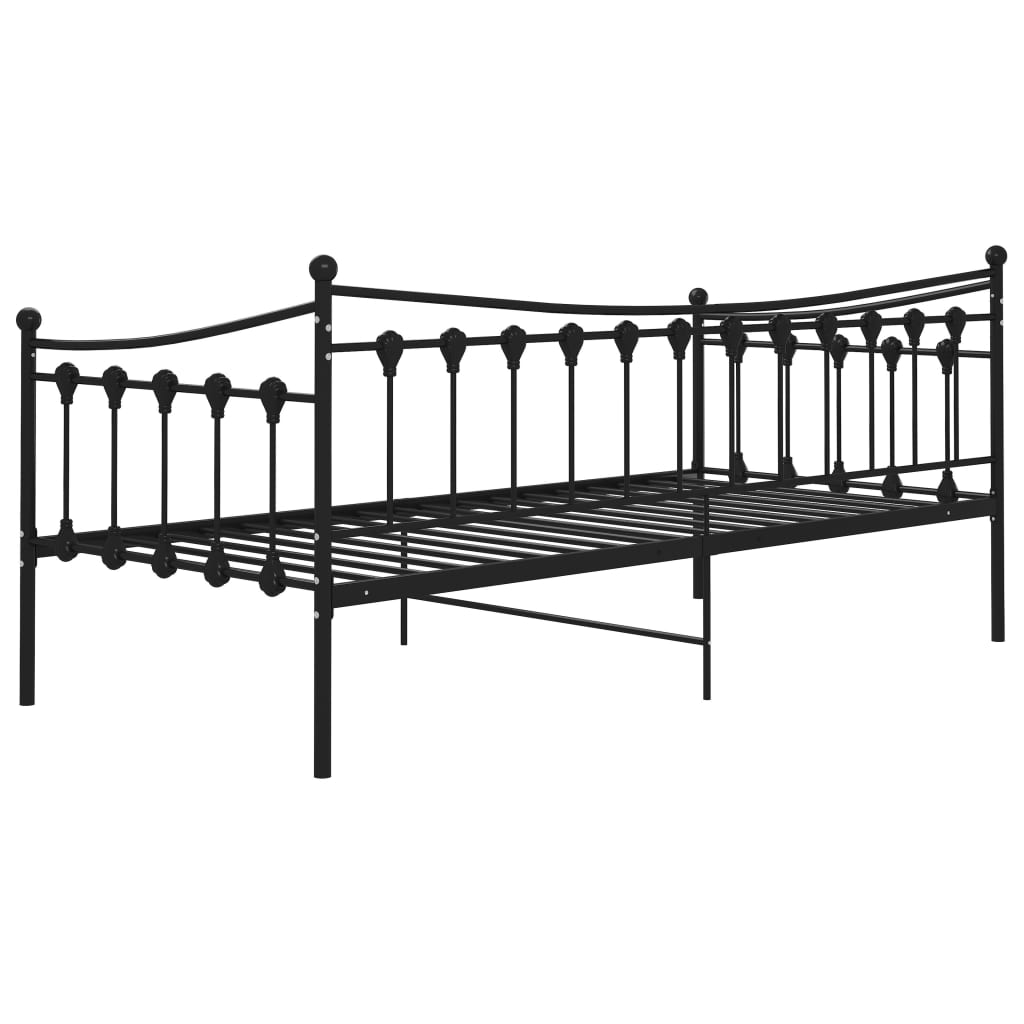 Telaio Divano Letto Nero in Metallo 90x200 cm 324755