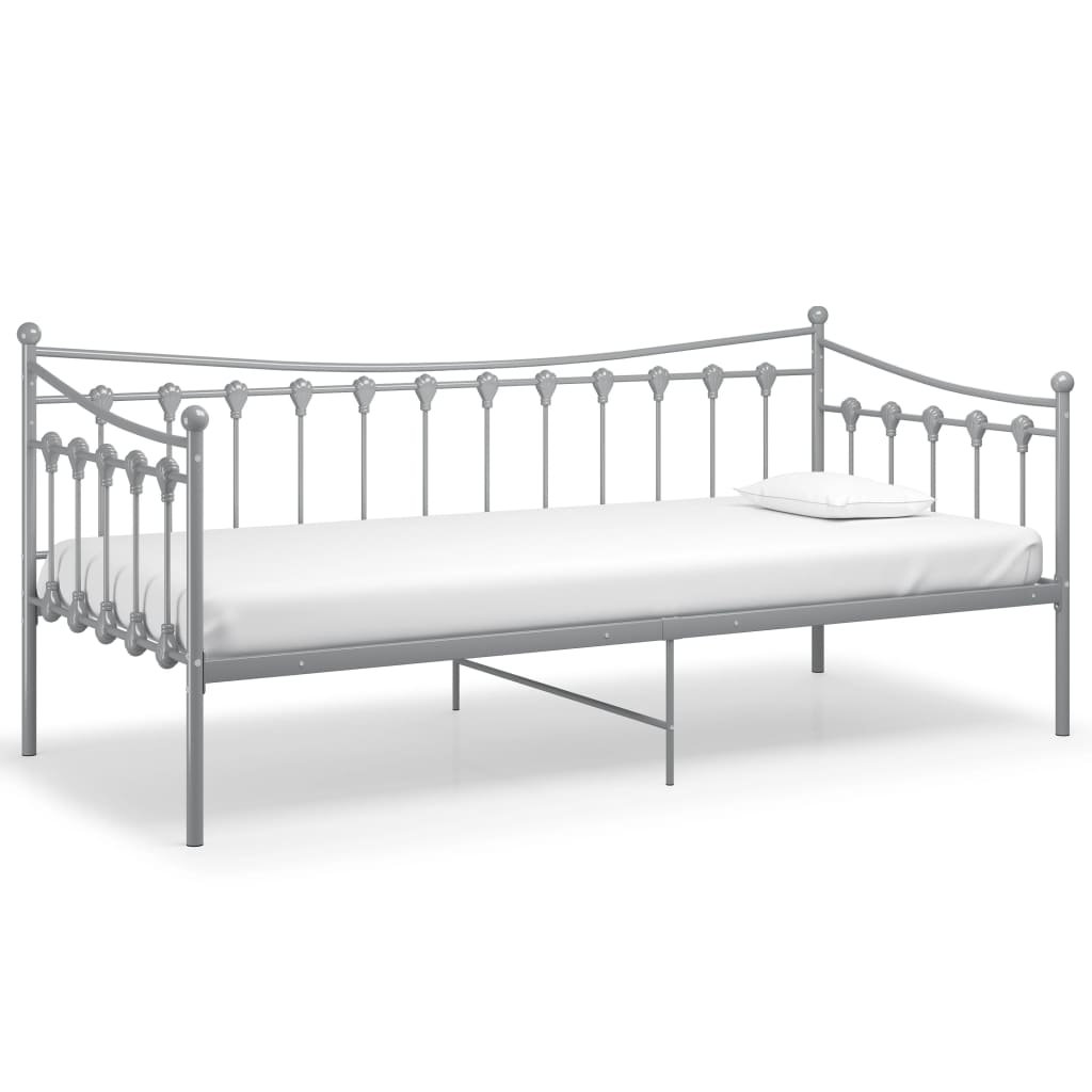 Telaio Divano Letto Grigio in Metallo 90x200 cm cod mxl 60909