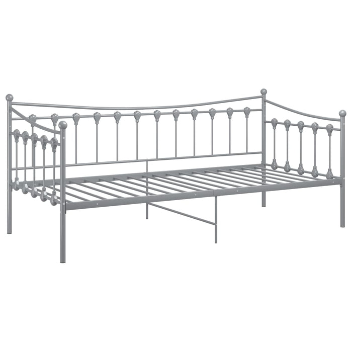 Telaio Divano Letto Grigio in Metallo 90x200 cm 324757