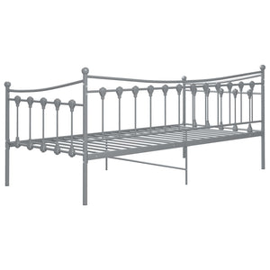 Telaio Divano Letto Grigio in Metallo 90x200 cm 324757