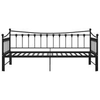 Telaio Divano Letto Estraibile Nero in Metallo 90x200 cm 324758