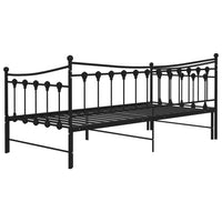 Telaio Divano Letto Estraibile Nero in Metallo 90x200 cm cod mxl 64607