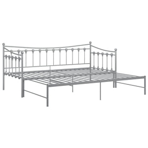 Telaio Divano Letto Estraibile Grigio in Metallo 90x200 cm cod mxl 61919