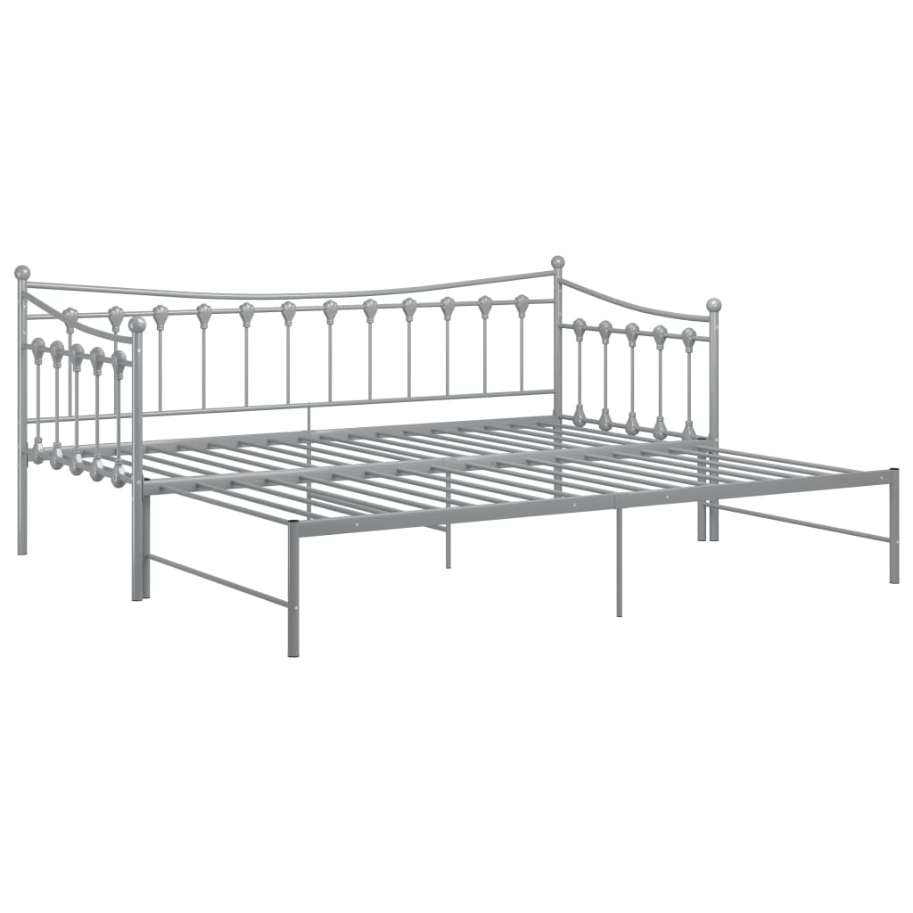 Telaio Divano Letto Estraibile Grigio in Metallo 90x200 cm 324760