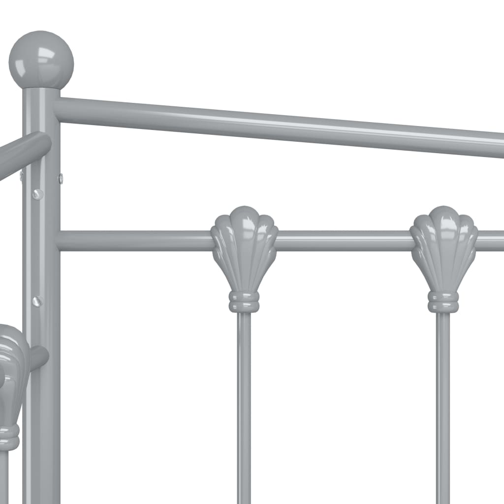 Telaio Divano Letto Estraibile Grigio in Metallo 90x200 cm 324760