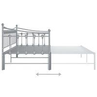 Telaio Divano Letto Estraibile Grigio in Metallo 90x200 cm 324760