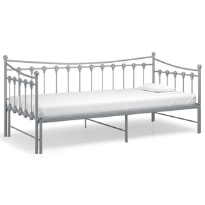 Telaio Divano Letto Estraibile Grigio in Metallo 90x200 cm 324760
