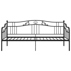 Divano Letto Telaio Nero in Metallo 90x200 cm