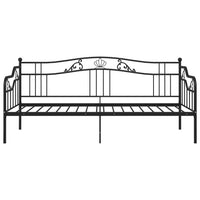 Divano Letto Telaio Nero in Metallo 90x200 cm 324761