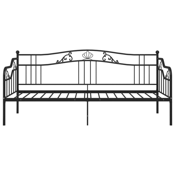 Divano Letto Telaio Nero in Metallo 90x200 cm 324761