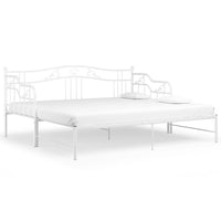 Telaio Divano Letto Estraibile Bianco in Metallo 90x200 cm 324765