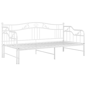 Telaio Divano Letto Estraibile Bianco in Metallo 90x200 cm cod mxl 64692