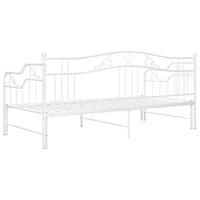 Telaio Divano Letto Estraibile Bianco in Metallo 90x200 cm cod mxl 64692