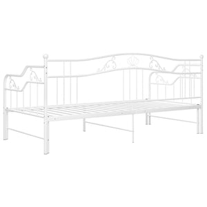 Telaio Divano Letto Estraibile Bianco in Metallo 90x200 cm cod mxl 64692