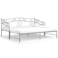 Telaio Divano Letto Estraibile Grigio in Metallo 90x200 cm 324766